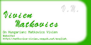 vivien matkovics business card